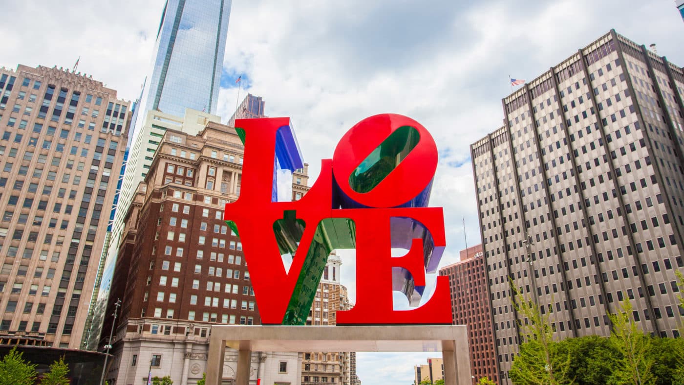 LOVE sculpture in Philadelphia's LOVE Park